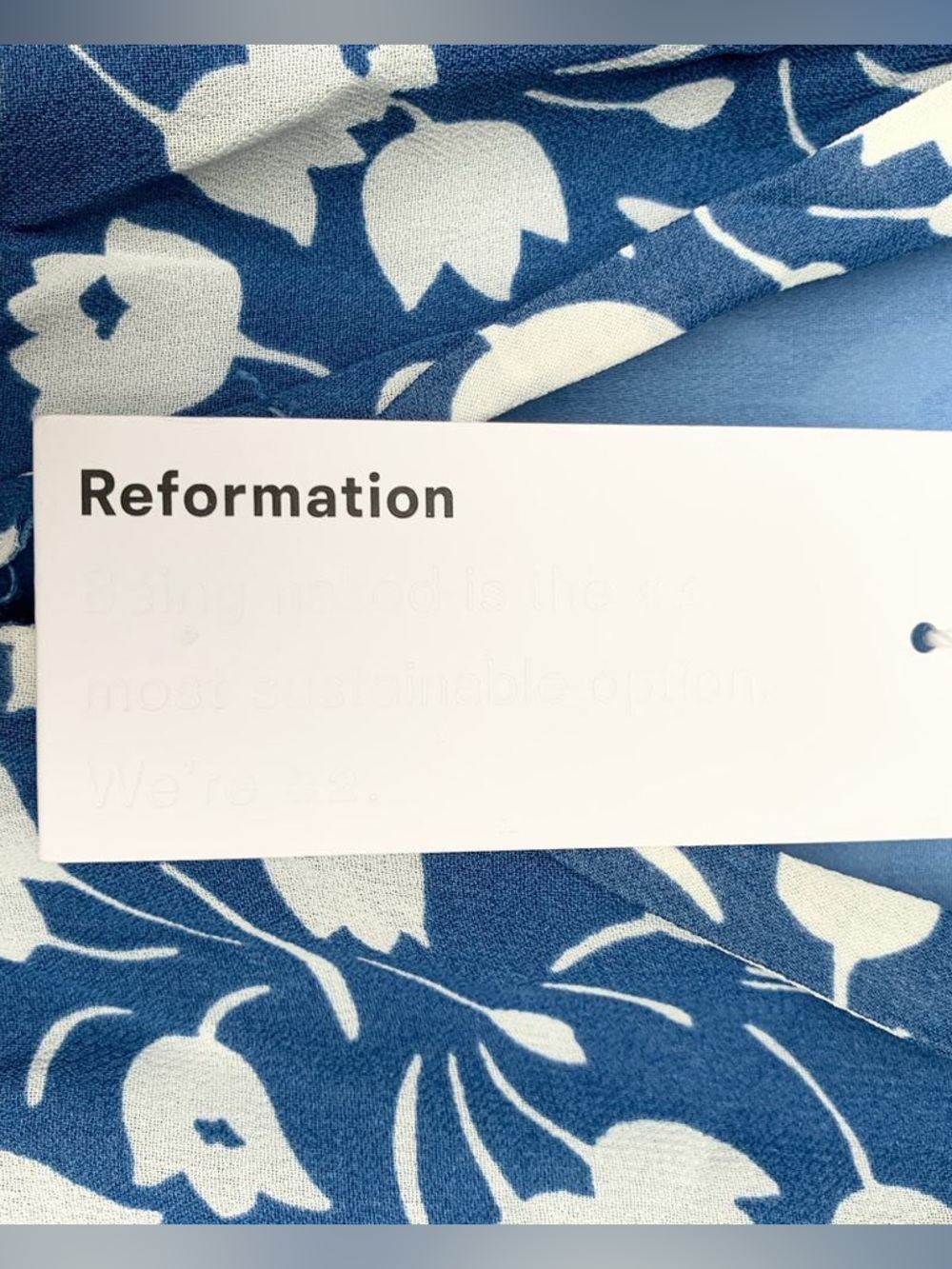 NWD Reformation Alisa Midi Dress in Blue Floral - Size 0 - Picture 10 of 10